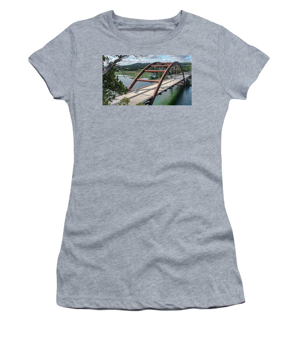 Austin Texas Women's T-Shirt featuring the photograph Pennybacker Bridge by G Lamar Yancy