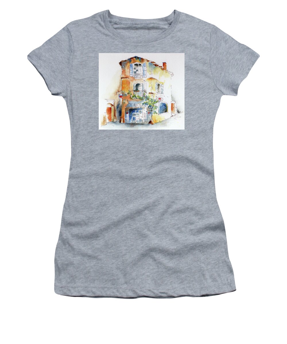  Women's T-Shirt featuring the painting Petit Beguin Uzes by Pat Katz