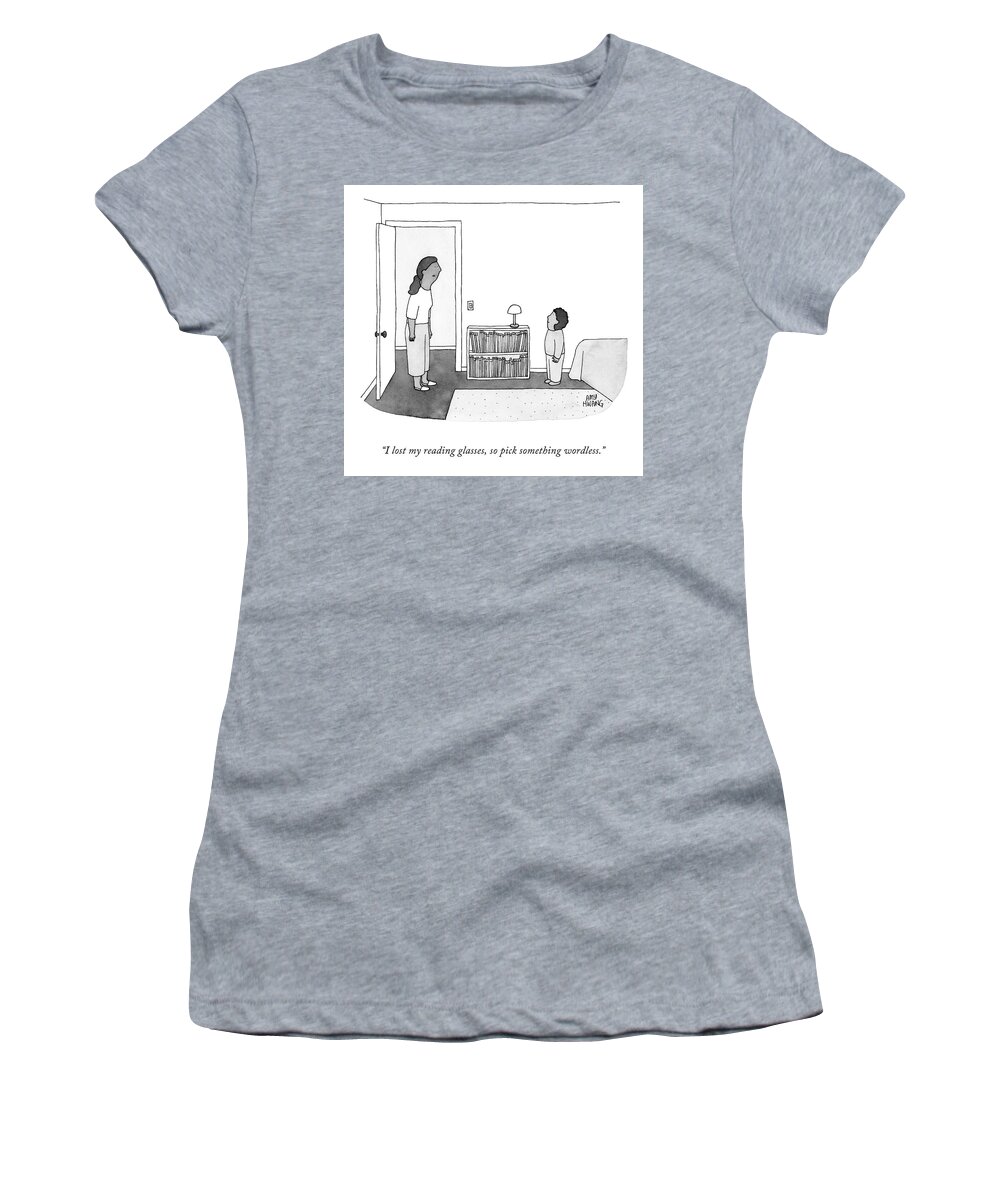 I Lost My Reading Glasses Women's T-Shirt featuring the drawing Pick Something Wordless by Amy Hwang