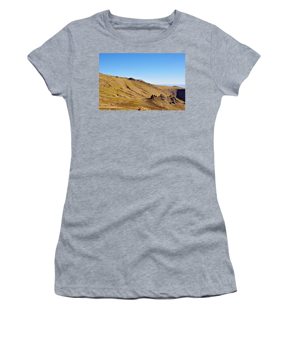 Mountain Women's T-Shirt featuring the photograph Pikes Peak view by Nathan Wasylewski