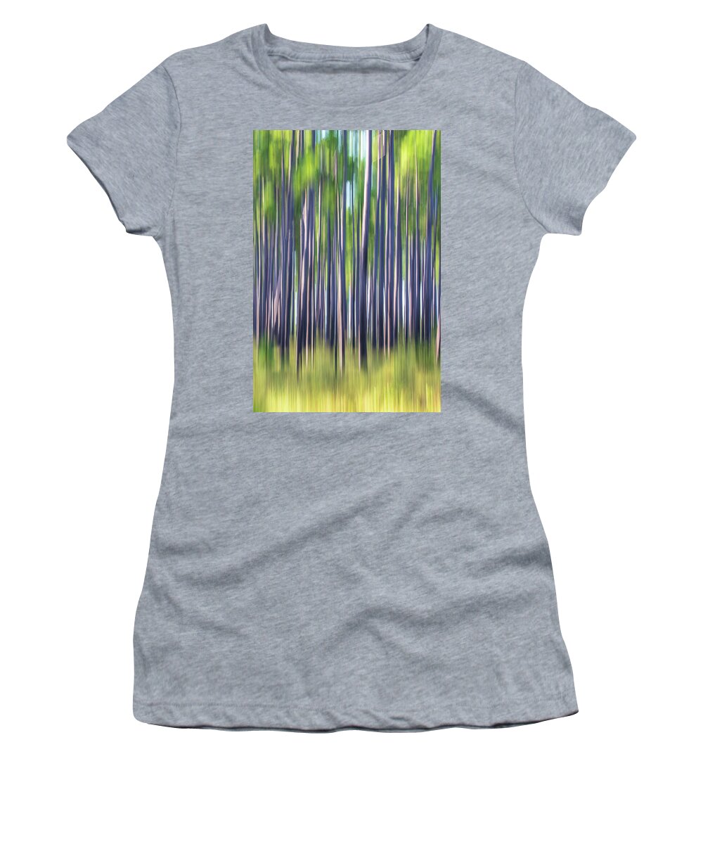 Abstract Women's T-Shirt featuring the photograph Pine Savana Abstract - Croatan National Forest by Bob Decker