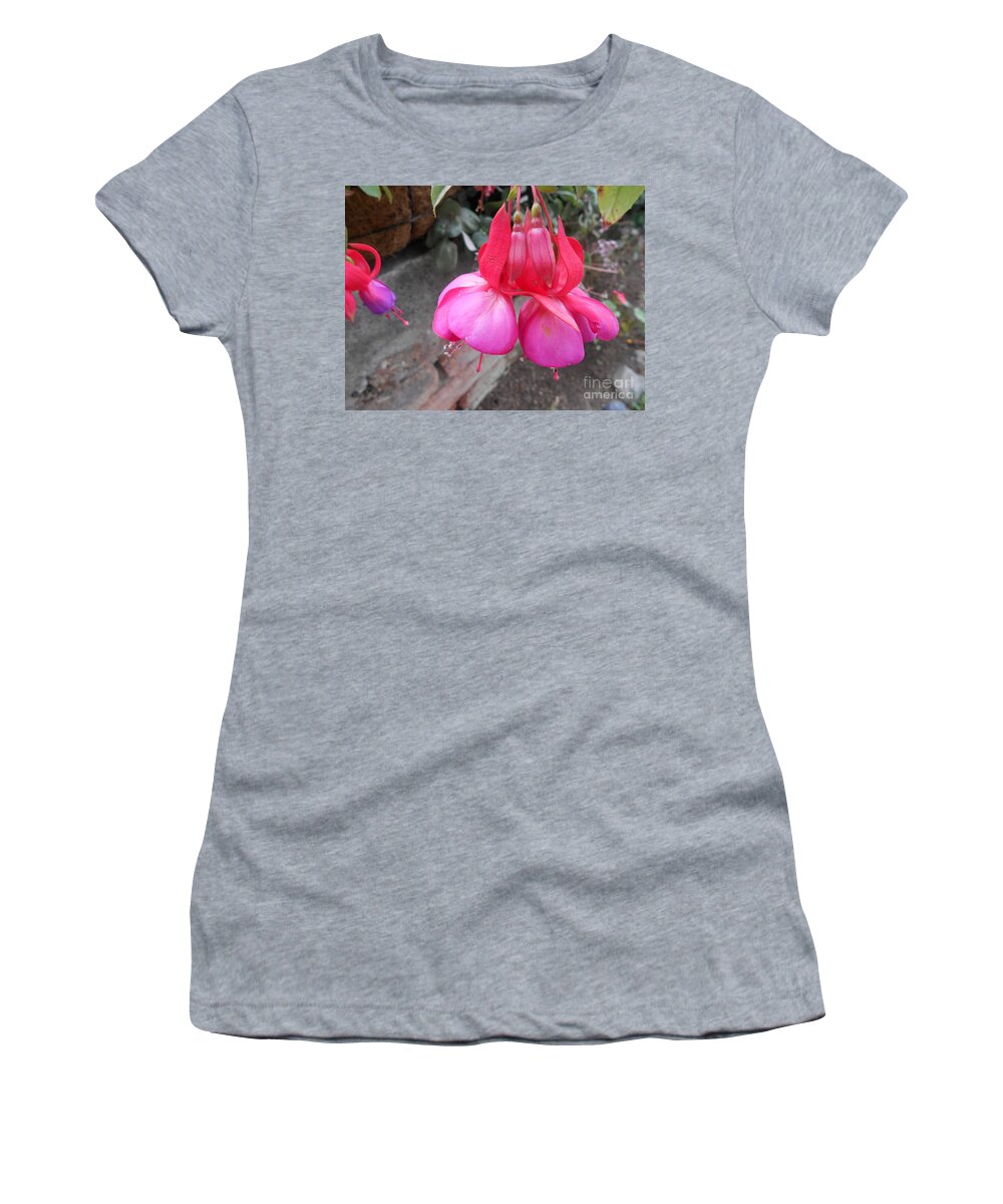 Flower Women's T-Shirt featuring the photograph Pink blossom by Nancy Graham