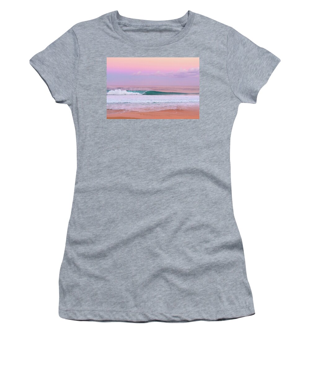 Surf Women's T-Shirt featuring the photograph Pink Pipe by Sean Davey