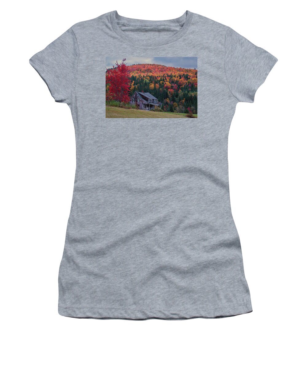 New Hampshire Women's T-Shirt featuring the photograph Pittsburg, NH October 2021 by John Rowe