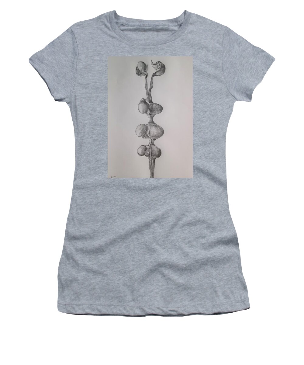 Seed Pods Women's T-Shirt featuring the drawing pod by Violet Jaffe