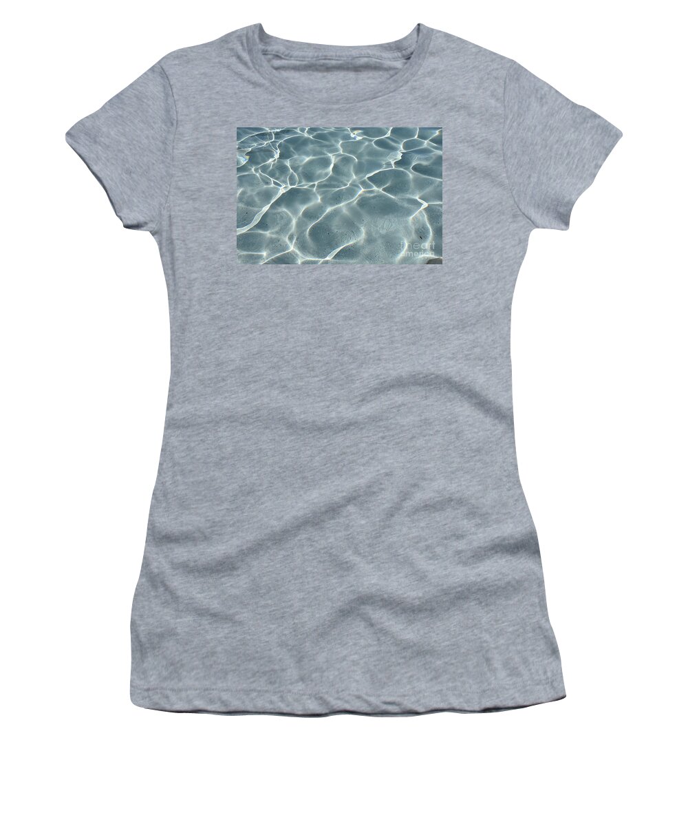 Abstract Design Of A Pool Of Water Women's T-Shirt featuring the photograph Pool of water by Theresa Honeycheck