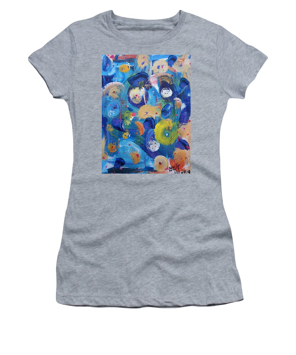 Pop Corn Women's T-Shirt featuring the painting Pop Corn by Brent Knippel