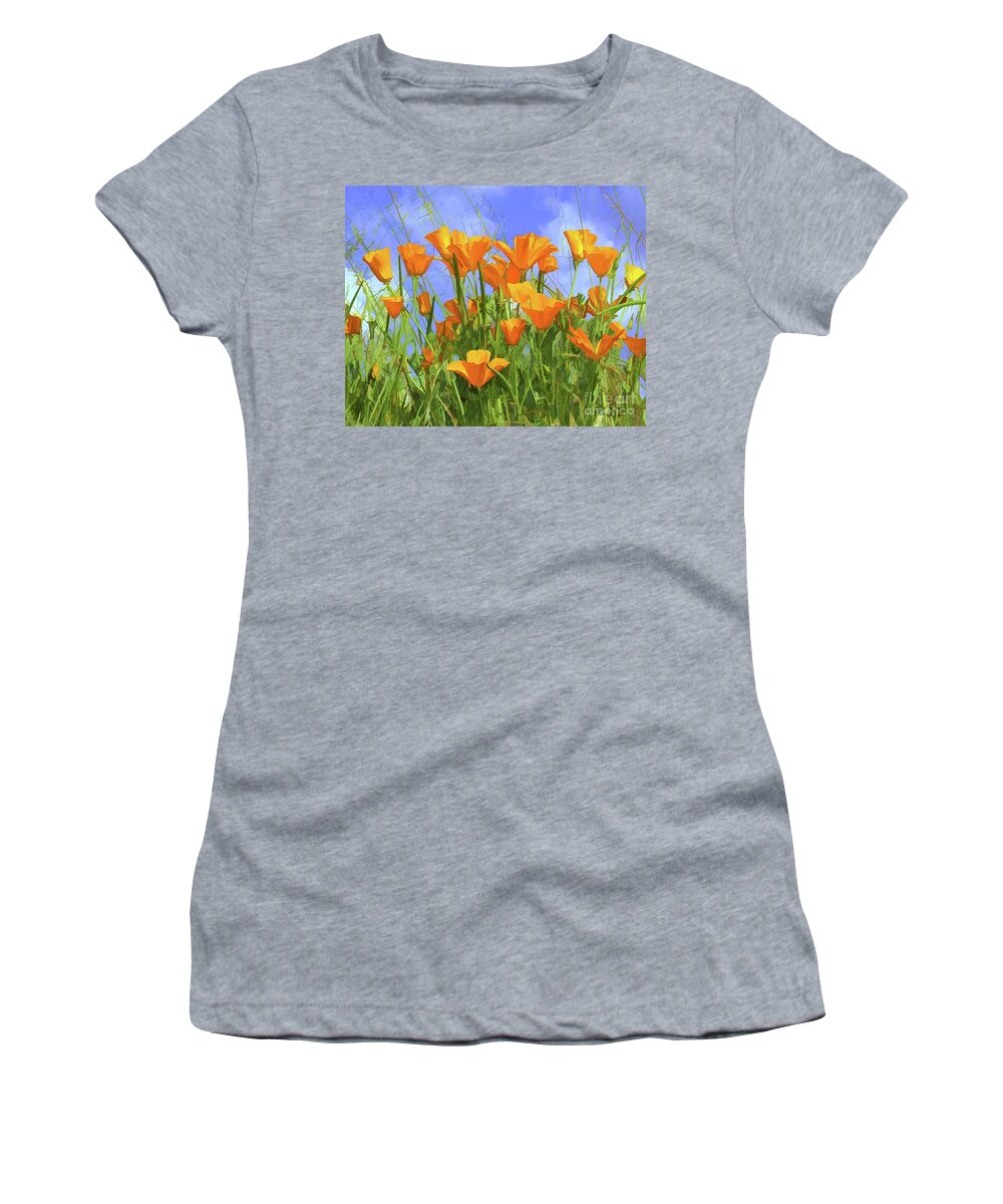 Poppy Art Women's T-Shirt featuring the digital art Poppy Art by Patrick Witz