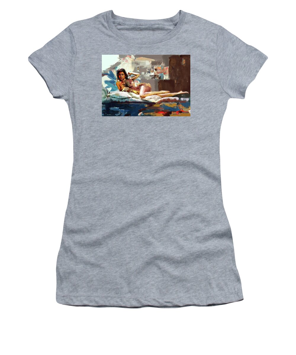  Women's T-Shirt featuring the painting Possibility by Mahnoor Shah