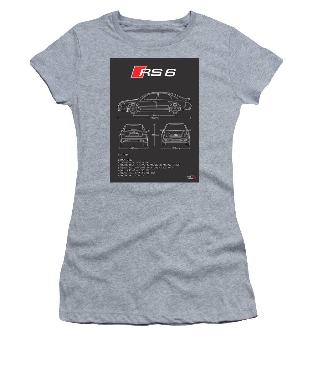 Poster Audi C5 Sedan Women's T-Shirt by Interlakes - Pixels