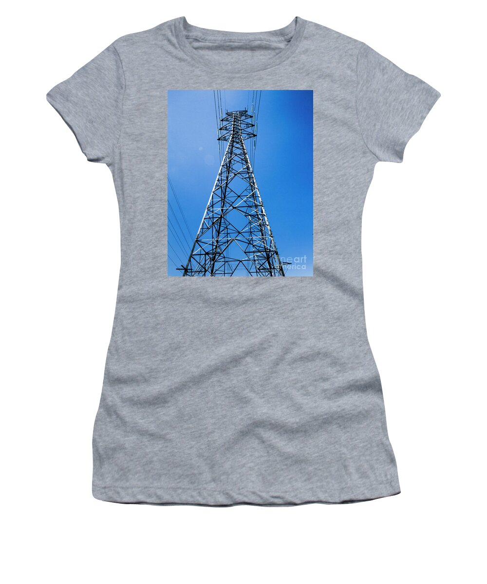 Electricity Women's T-Shirt featuring the photograph Power tower by Jorgo Photography