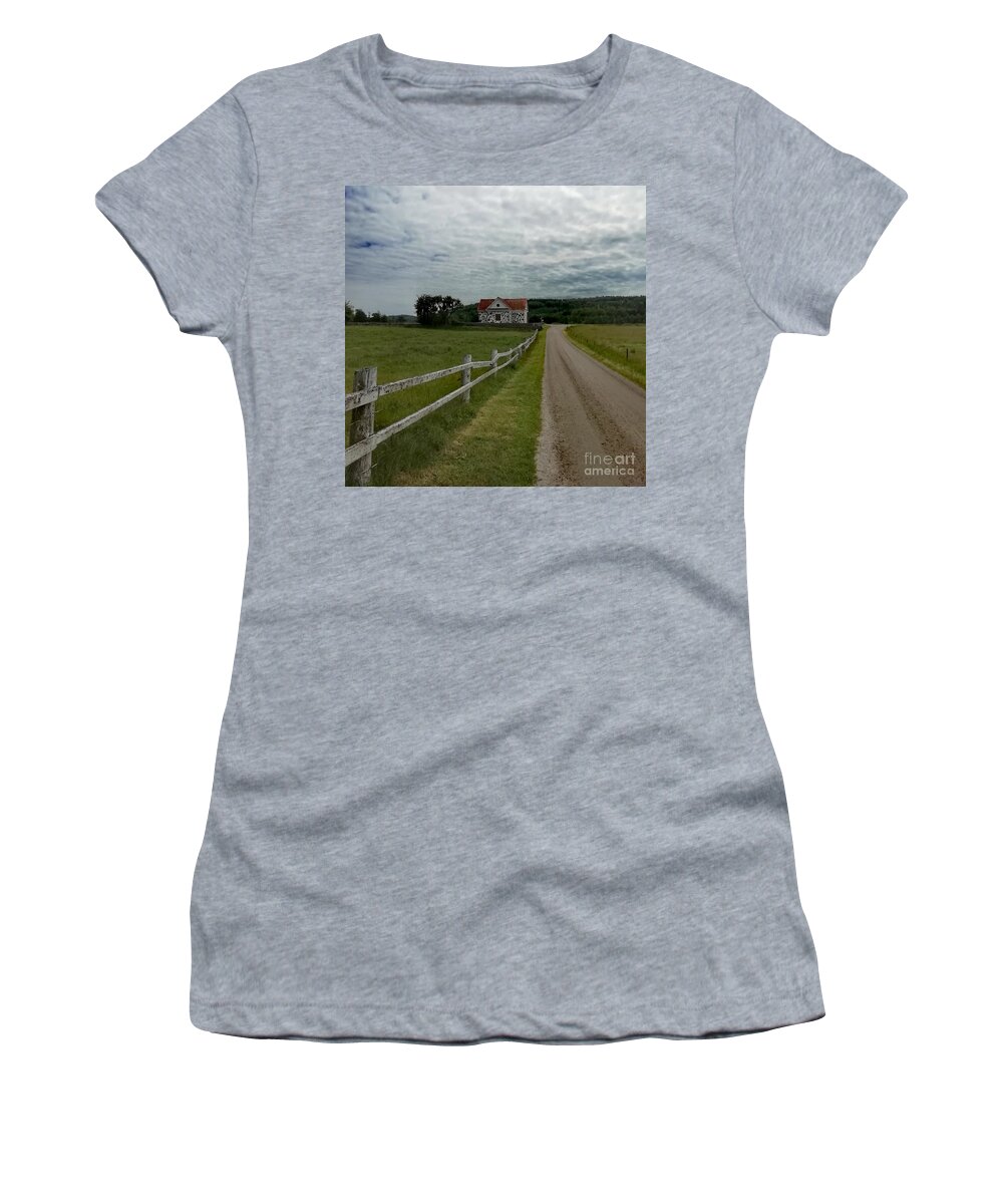 House Women's T-Shirt featuring the photograph Prairie House by Alexandra Vusir