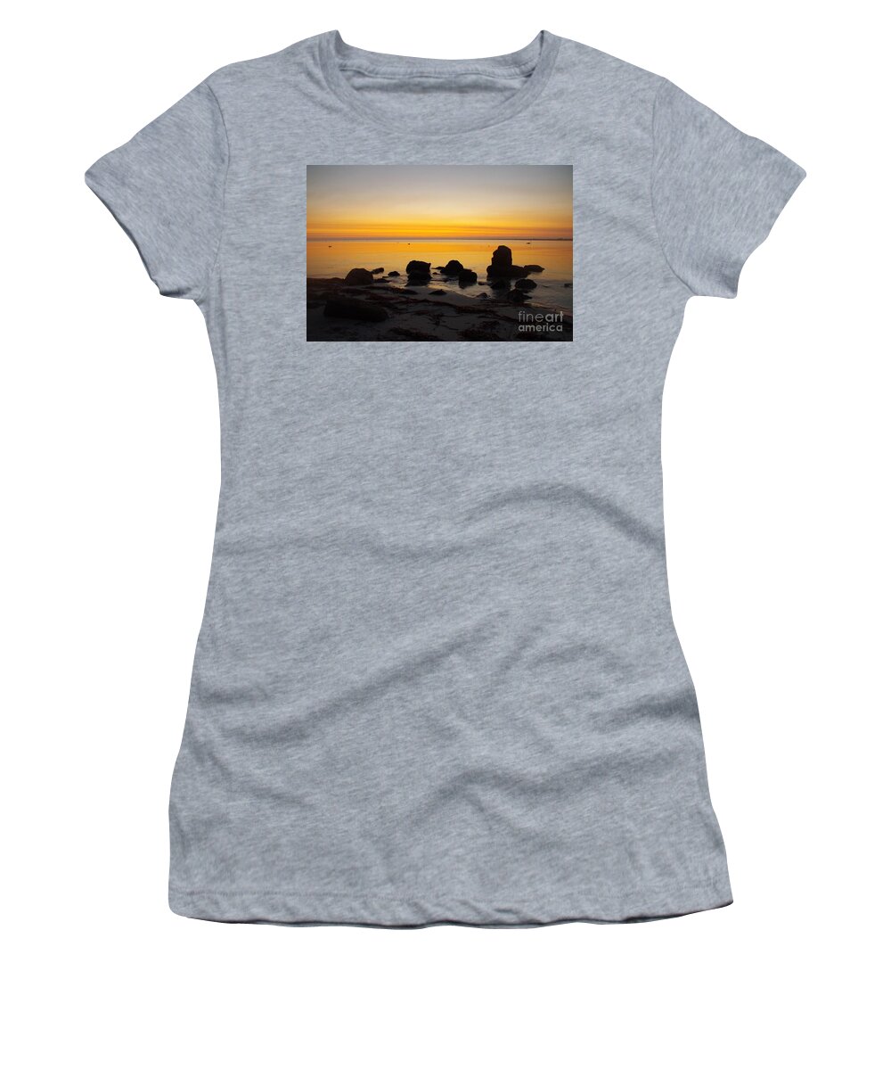 Pre Dawn Women's T-Shirt featuring the photograph Pre Dawn Light On Dunsborough Beach, WA by Lesley Evered