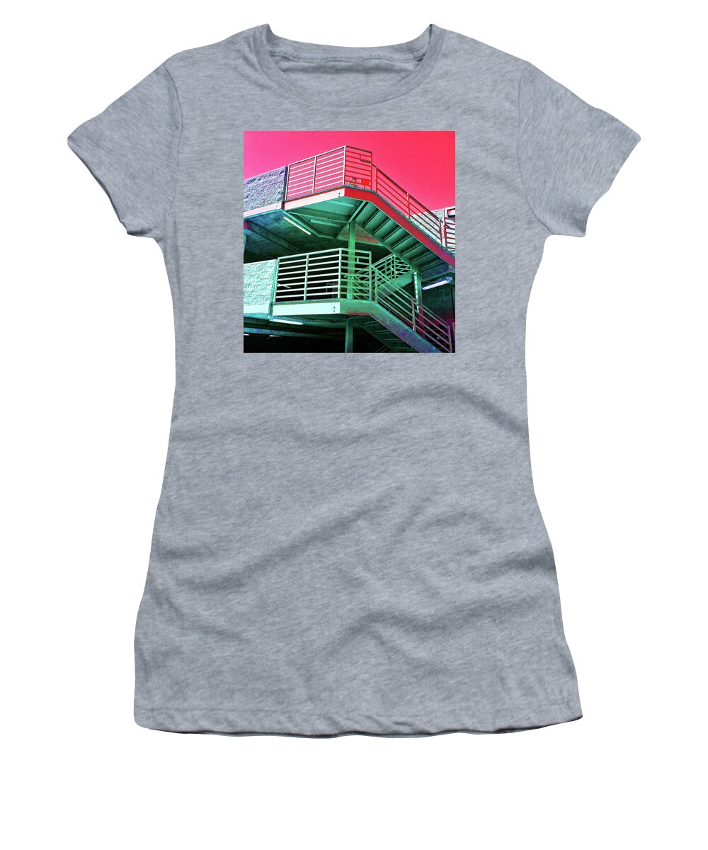 Architecture Women's T-Shirt featuring the photograph Pretty Parking by Andrew Lawrence