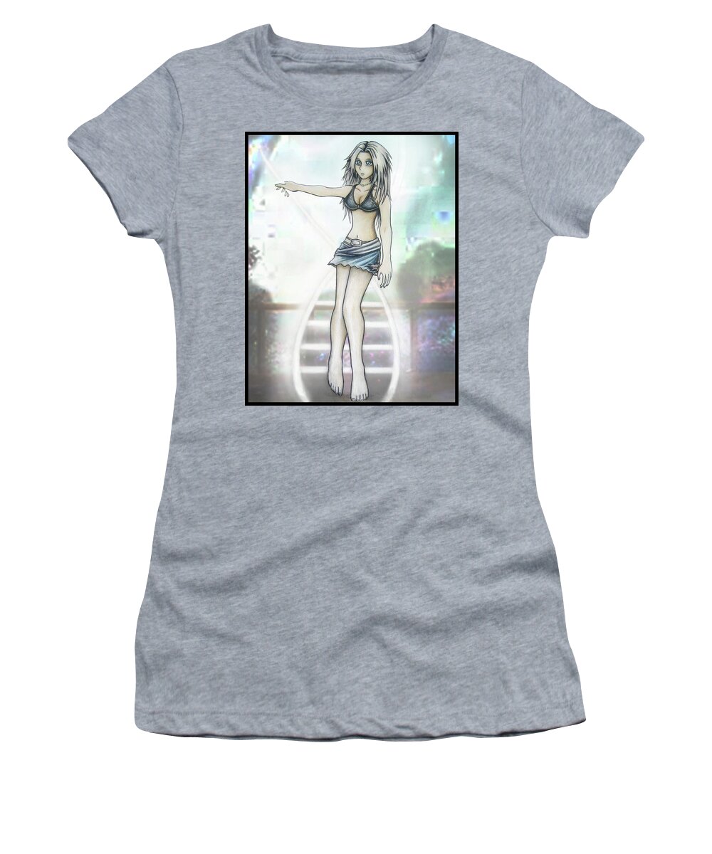 Princess Women's T-Shirt featuring the mixed media Princess Altiana Moderne by Shawn Dall