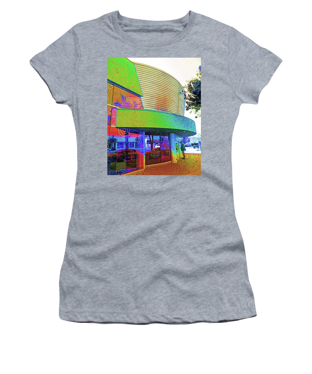 Architecture Women's T-Shirt featuring the photograph Psychedelic 60's Building by Andrew Lawrence
