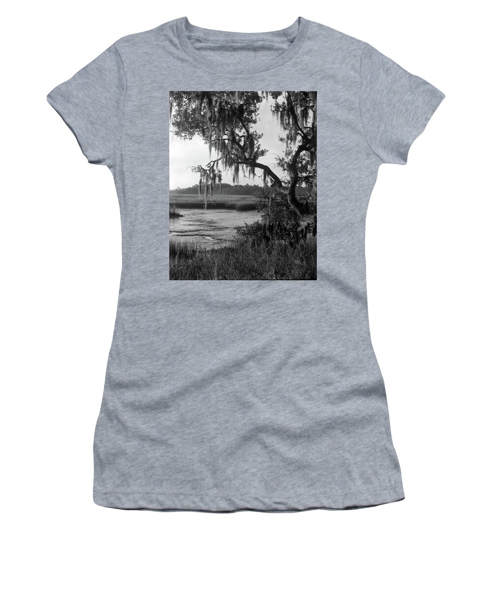  Women's T-Shirt featuring the photograph Pumpkin Hill Preserve, 2004 by John Simmons