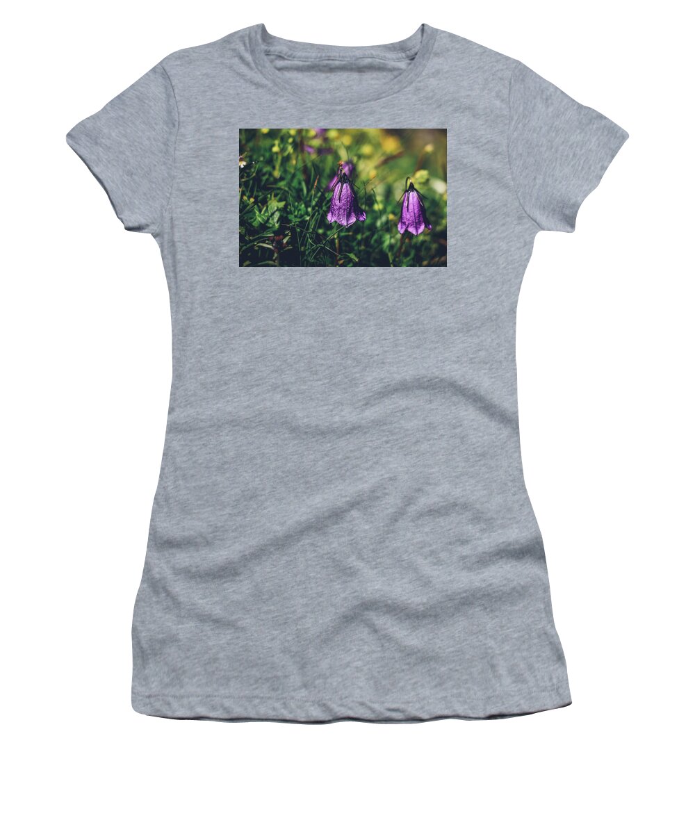 Springtime Women's T-Shirt featuring the photograph Purple Campanula scheuchzeri by Vaclav Sonnek
