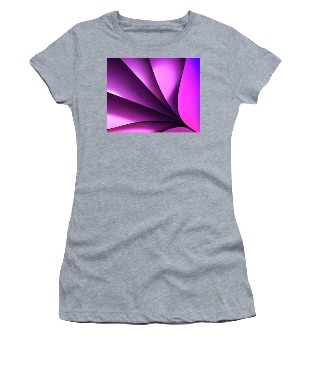 Abstract Photography Women's T-Shirt featuring the photograph Purple paper by Silvia Marcoschamer