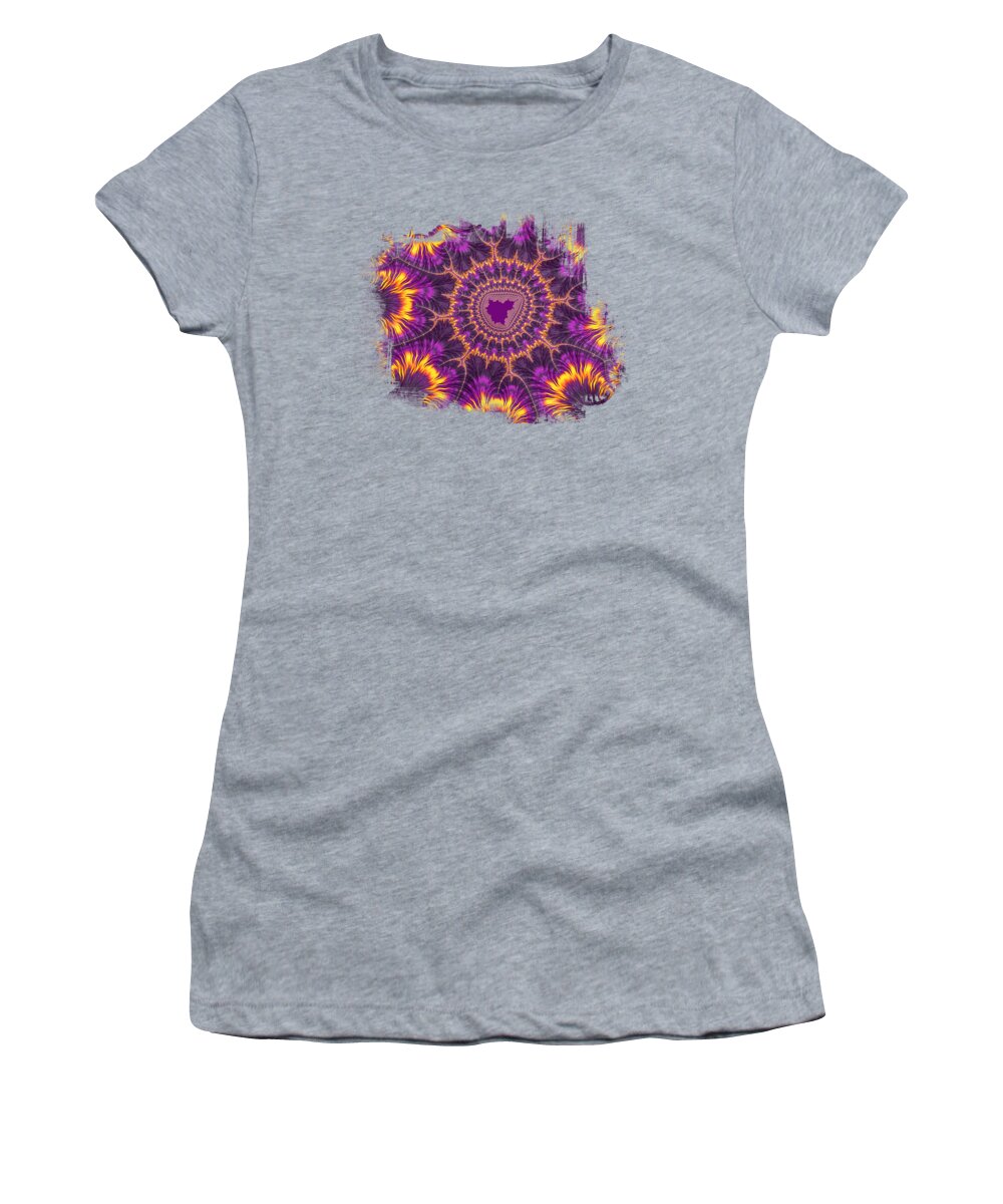 Star Women's T-Shirt featuring the digital art Purple Star by Elisabeth Lucas