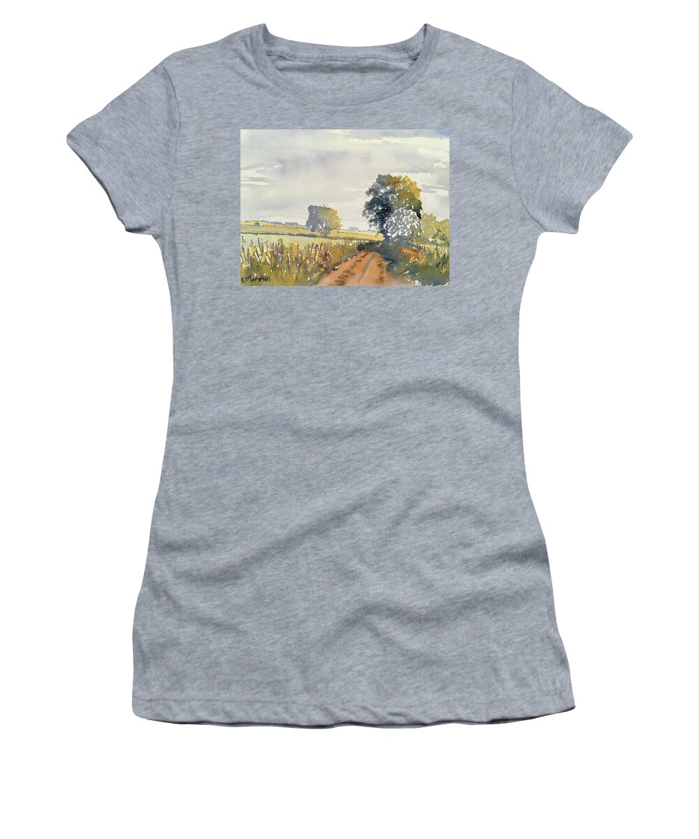 Watercolour Women's T-Shirt featuring the painting Quickthorn by Glenn Marshall