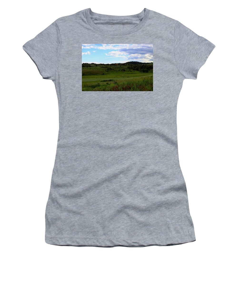 Clouds Women's T-Shirt featuring the photograph Radiating Clouds by Yvonne M Smith