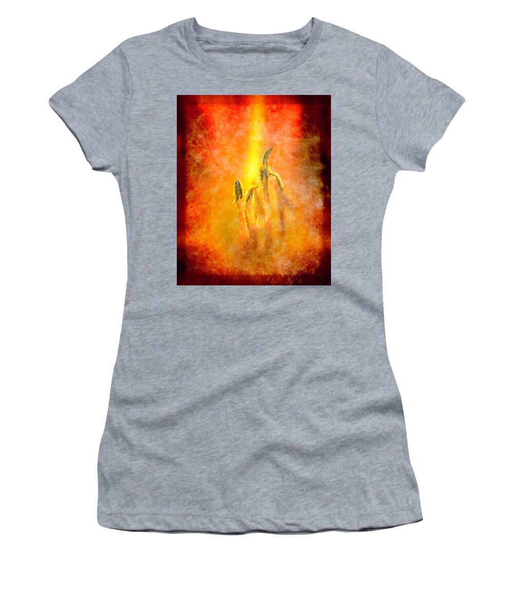 Art Women's T-Shirt featuring the photograph Raging Fire by Norman Reid