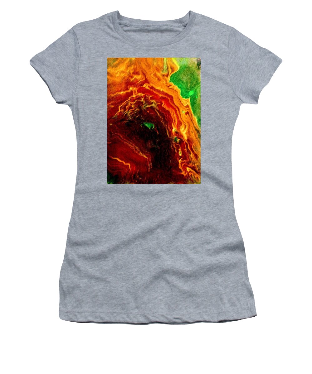 Fire Women's T-Shirt featuring the painting Raging Inferno by Anna Adams