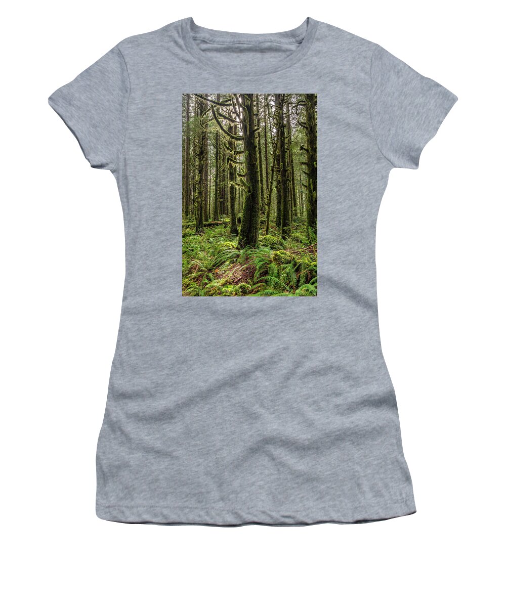 Rain Forest Women's T-Shirt featuring the photograph Rain Forest of Golden Ears by Pierre Leclerc Photography