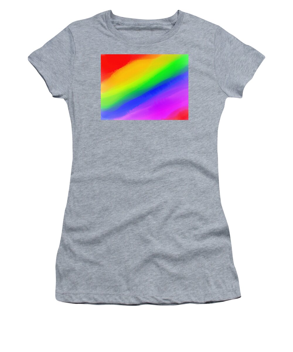 Rainbow Women's T-Shirt featuring the digital art Rainbow by Cristina Stefan