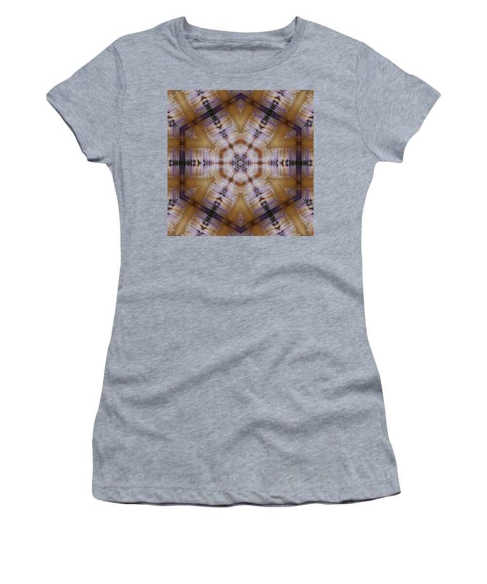 Square Women's T-Shirt featuring the digital art Rainy Day - Kaleidoscope 1 by Themayart