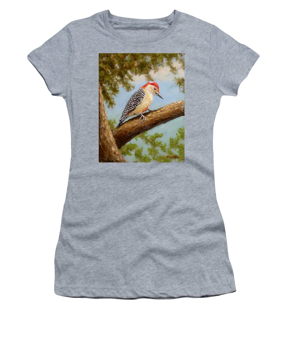 Bird Women's T-Shirt featuring the painting Red Belie by Joe Bergholm