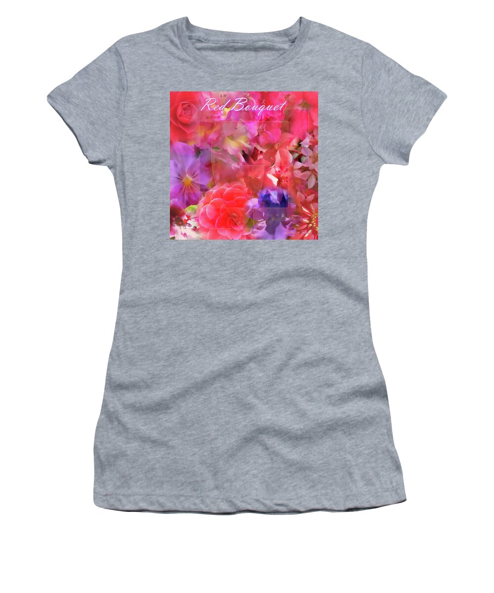 Photograph Women's T-Shirt featuring the photograph Red Bouquet by Beverly Read