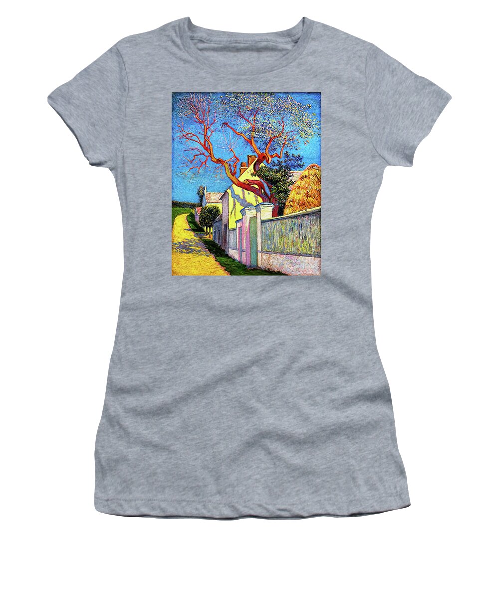 By Leo Marie Gausson Women's T-Shirt featuring the photograph Red Tree House by Jack Torcello