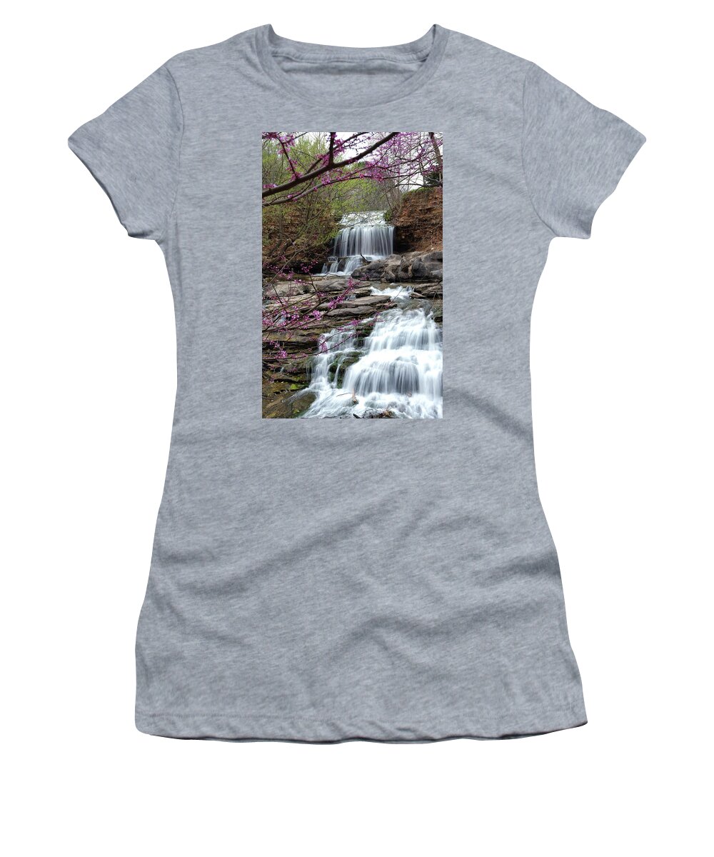 Redbud Women's T-Shirt featuring the photograph Redbud at Tanyard Springs - Bella Vista by William Rainey
