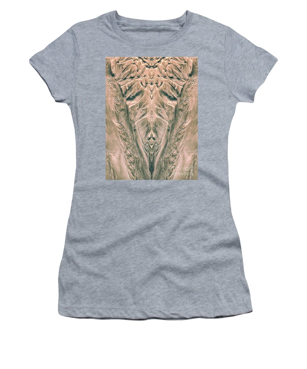 Mirror Image Women's T-Shirt featuring the digital art Reflection of Sand by Phil Perkins