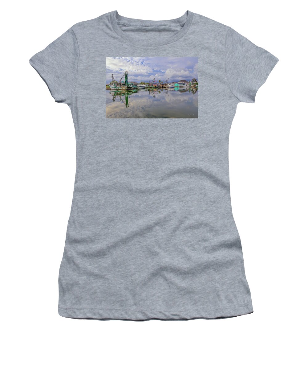 Boats Women's T-Shirt featuring the photograph Reflections by Christopher Rice