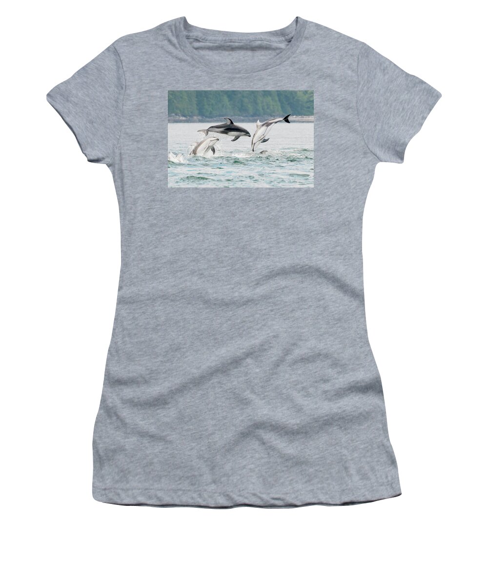 Remember To Have Fun Women's T-Shirt featuring the painting Remember To Have Fun - Dolphin Art by Jordan Blackstone