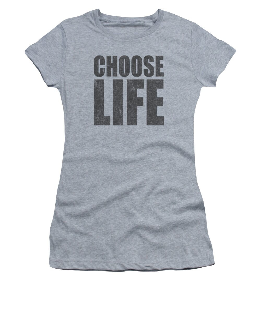 Peace Women's T-Shirt featuring the digital art Retro Choose Life by Flippin Sweet Gear