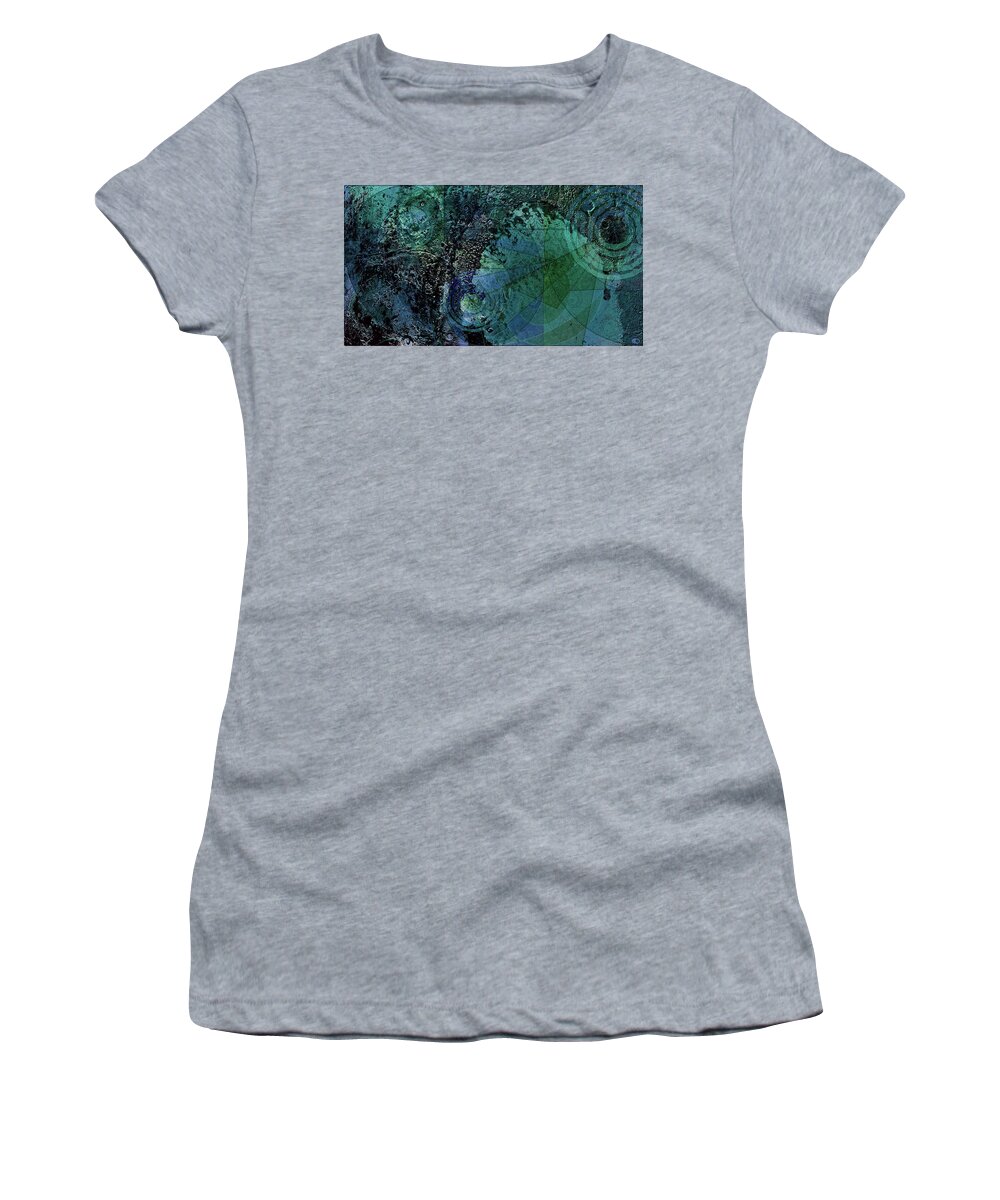 Topography Women's T-Shirt featuring the digital art Revolution 9 Triptych by Kenneth Armand Johnson