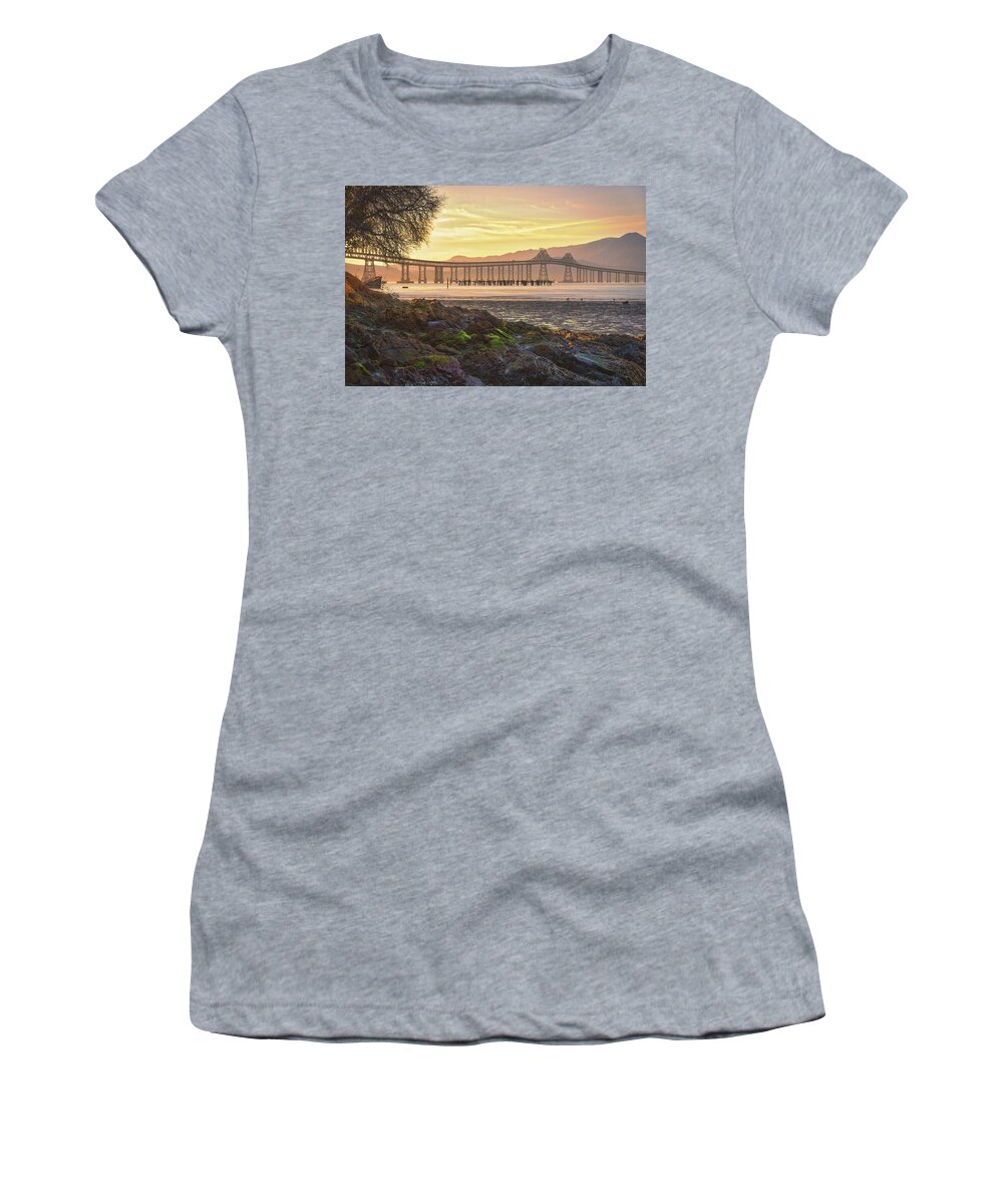 Landscape Women's T-Shirt featuring the photograph Richmond-San Rafael Bridge by Laura Macky