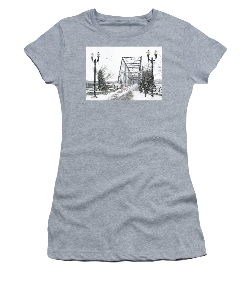 Winter Women's T-Shirt featuring the photograph Bernie Weathering The Storm by Geoff Crego