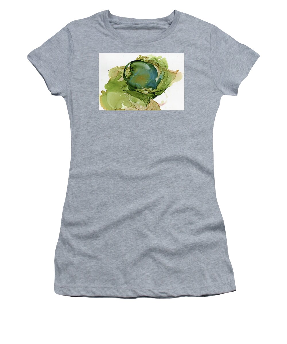 Alcohol Ink Women's T-Shirt featuring the painting Rise by Christy Sawyer
