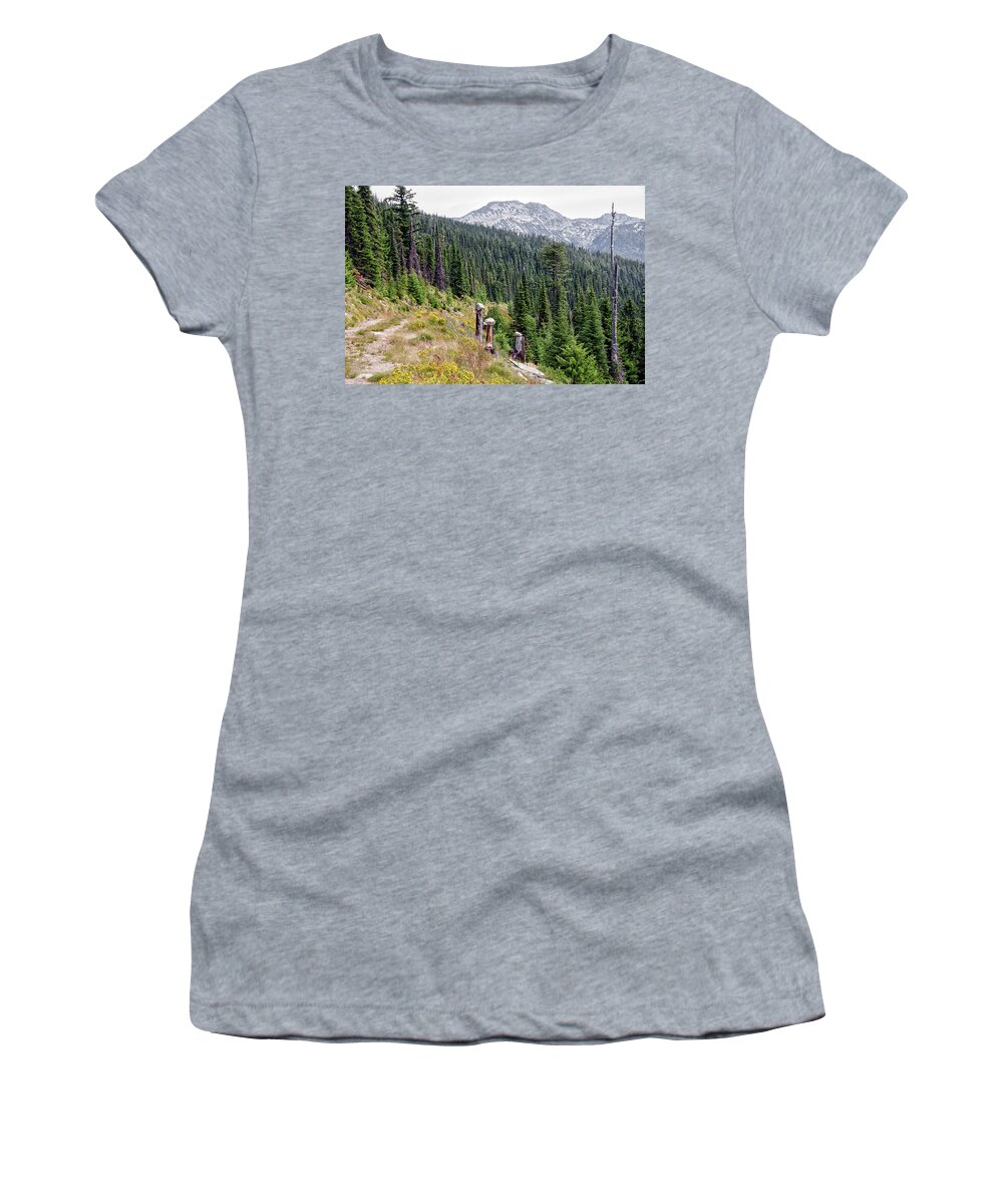 Landscape Women's T-Shirt featuring the photograph Rock stacking by Debra Baldwin