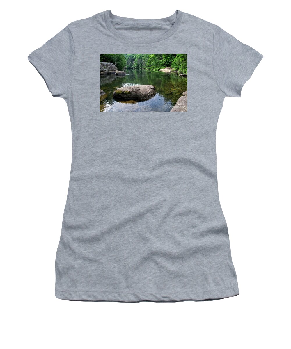 Tennessee Women's T-Shirt featuring the photograph Rocks In Clear Creek by Phil Perkins