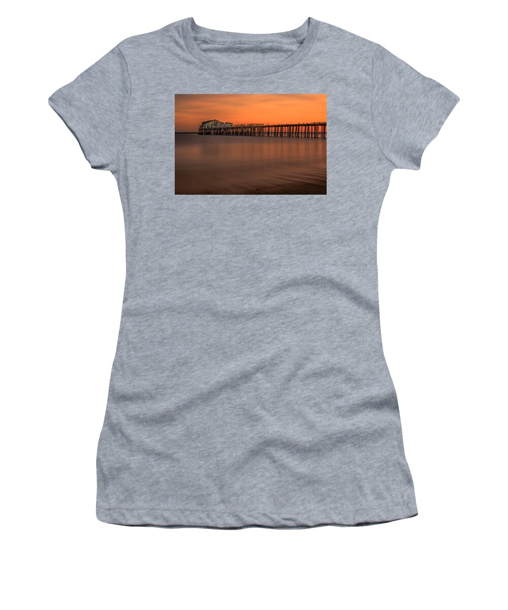 Pier Women's T-Shirt featuring the photograph Romeo's Pier by Linda Villers