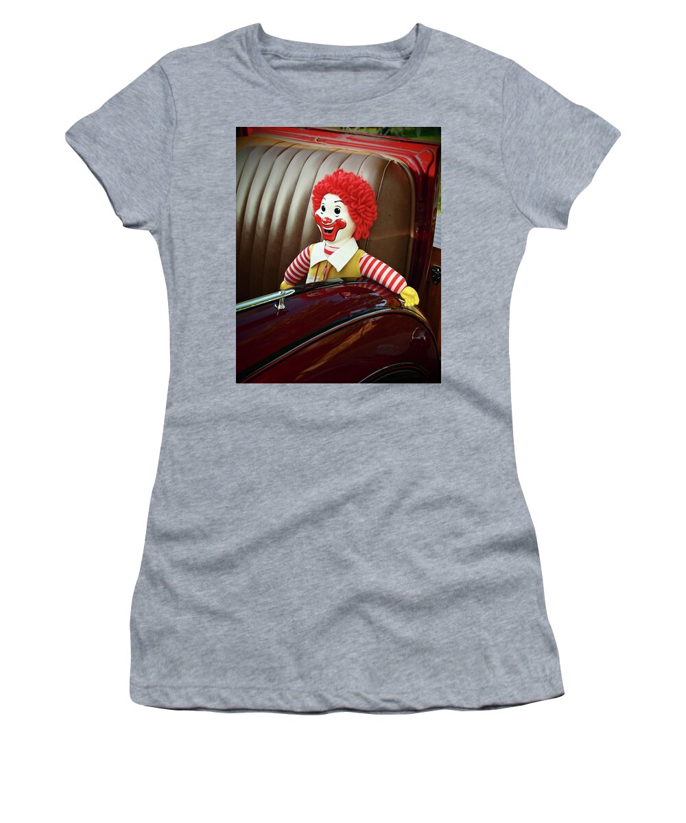Ronald Women's T-Shirt featuring the photograph Ronald Mcdonald doll by Scott Olsen