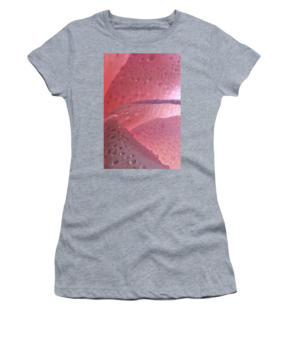 Macro Women's T-Shirt featuring the photograph Rose 4069 by Julie Powell