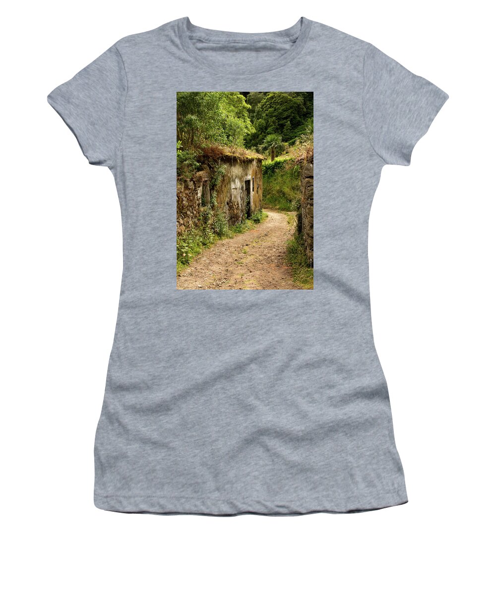 Ruins Women's T-Shirt featuring the photograph Ruins on the Path by Denise Kopko