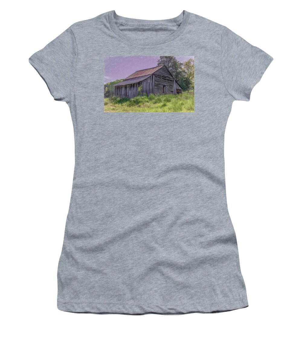 Tennessee Women's T-Shirt featuring the photograph Rustic Spring Morning, Painterly by Marcy Wielfaert